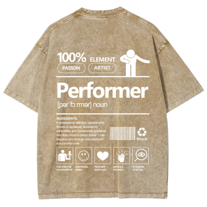 Performer Unisex Fit Washed T-Shirt