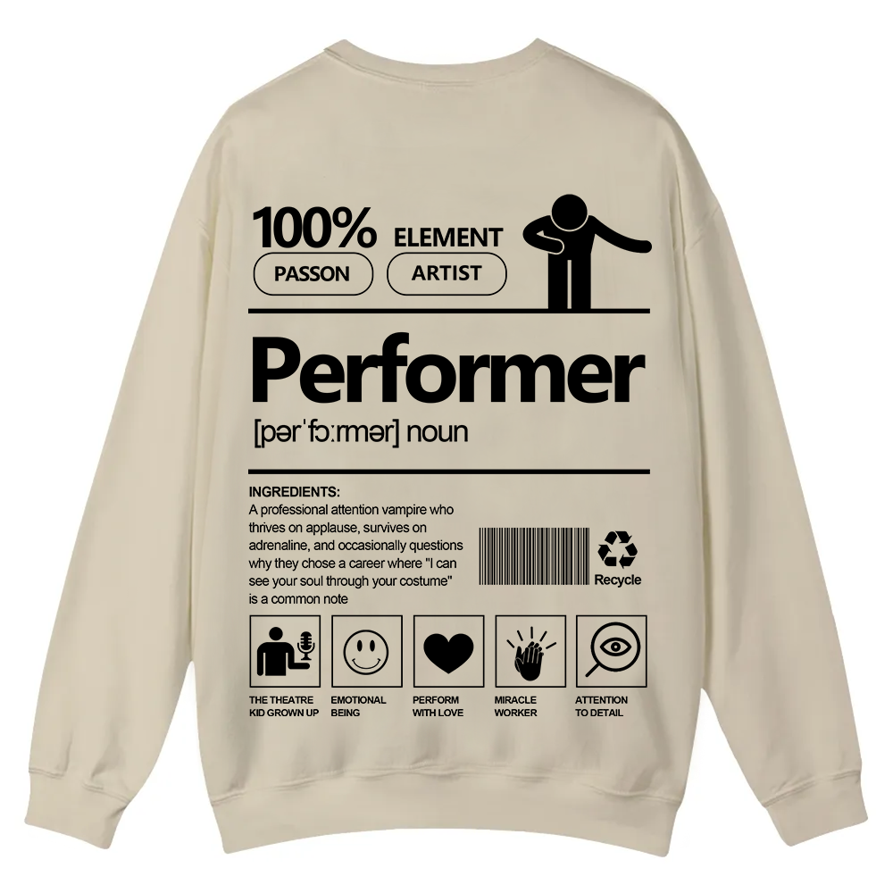 Performer Casual Crewneck Sweatshirt wearishow