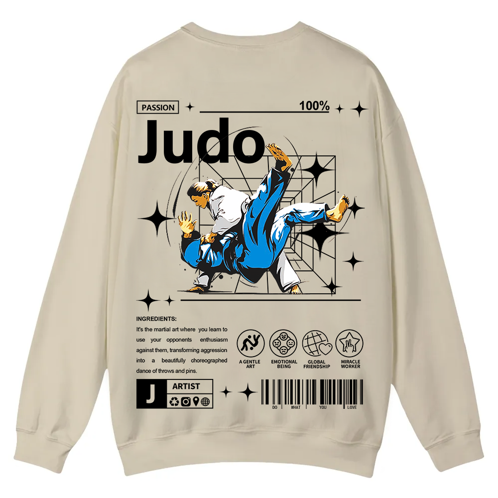 Judo Casual Crewneck Sweatshirt wearishow