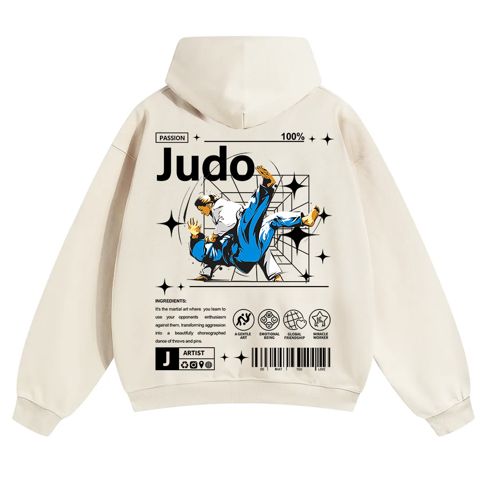 Judo Unisex Solid Color Hoodie wearishow