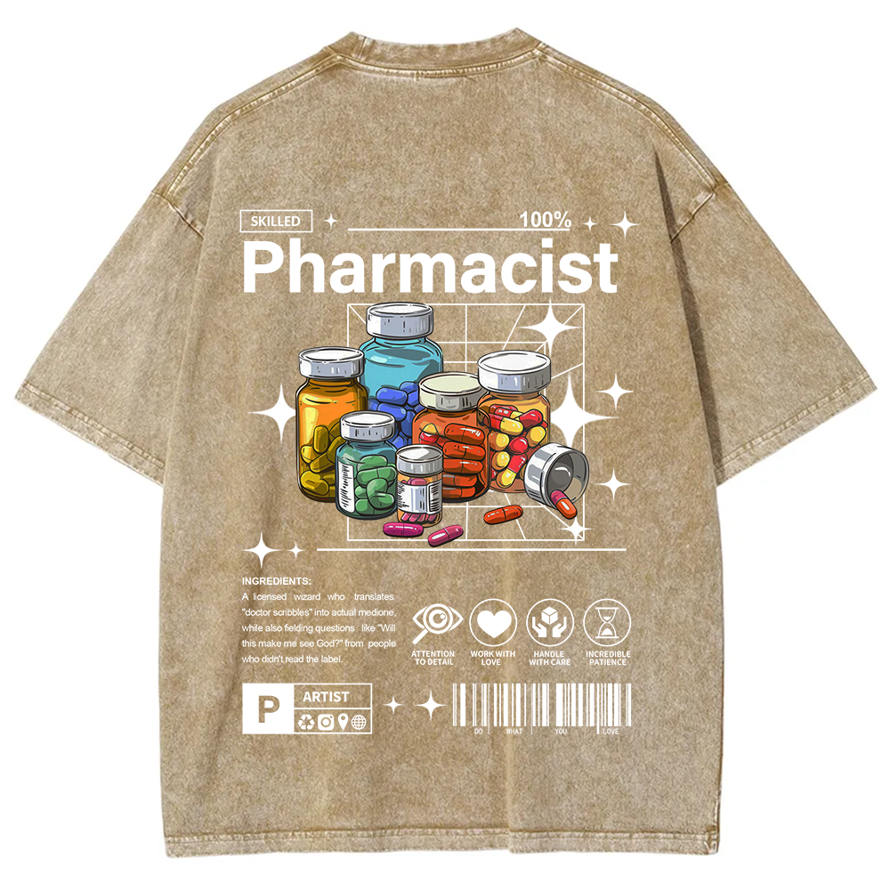 Pharmacist Unisex Fit Washed T-Shirt
