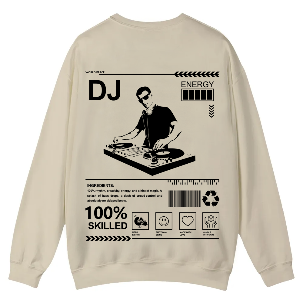 DJ Casual Crewneck Sweatshirt wearishow