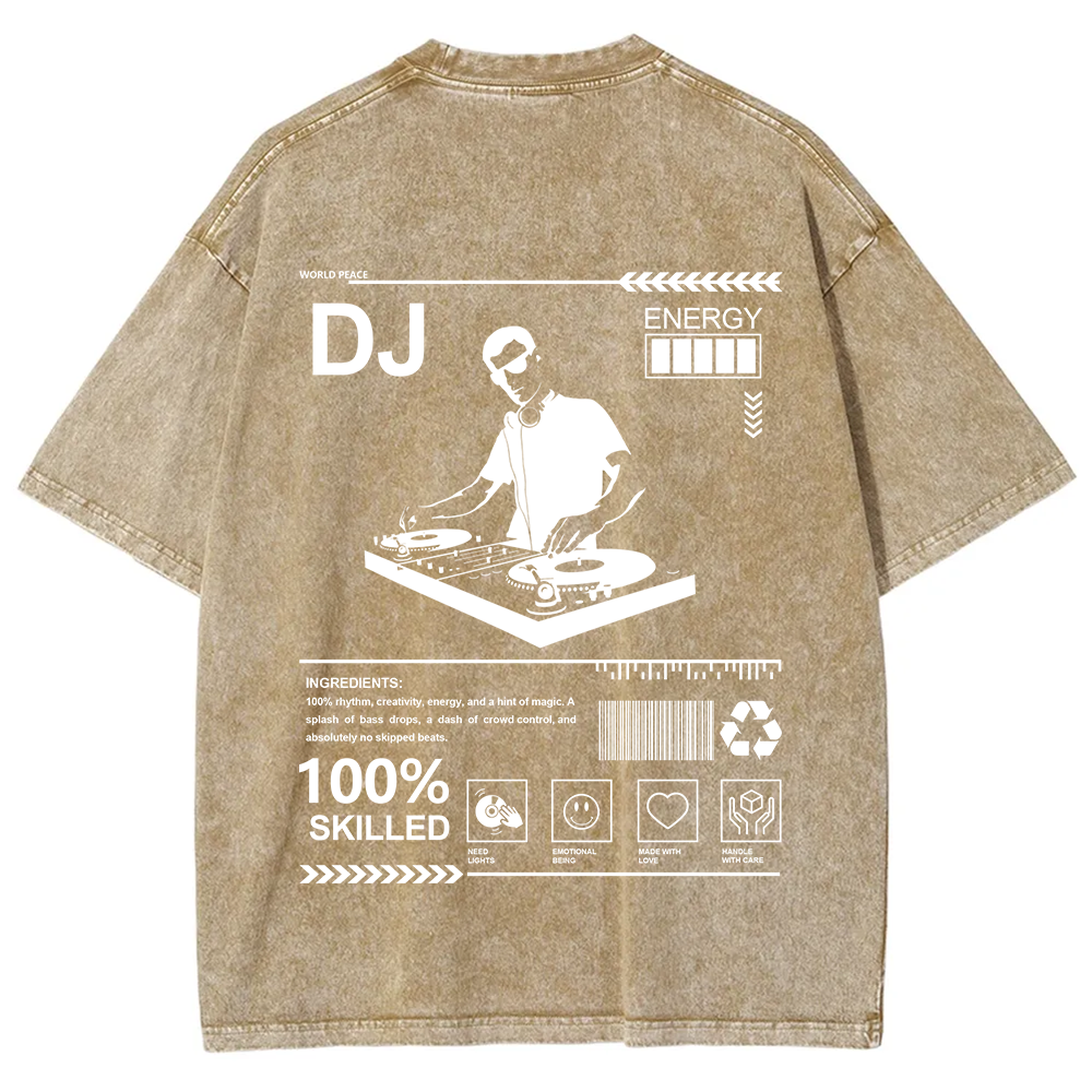 DJ Unisex Fit Washed T-Shirt