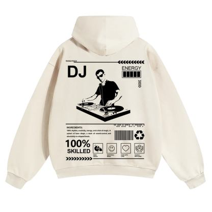 DJ Unisex Solid Color Hoodie wearishow
