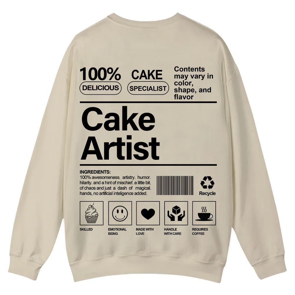 Cake Artist Casual Crewneck Sweatshirt wearishow