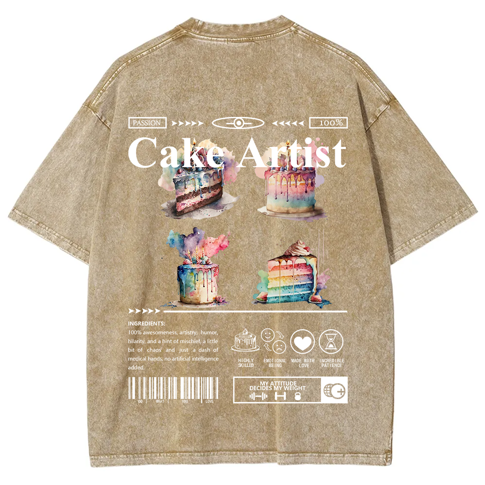 Cake Artist Unisex Fit Washed T-Shirt