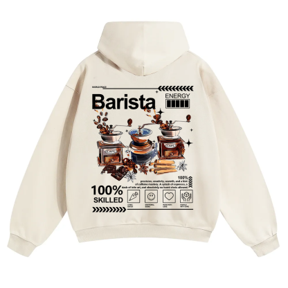 Barista Unisex Solid Color Hoodie wearishow