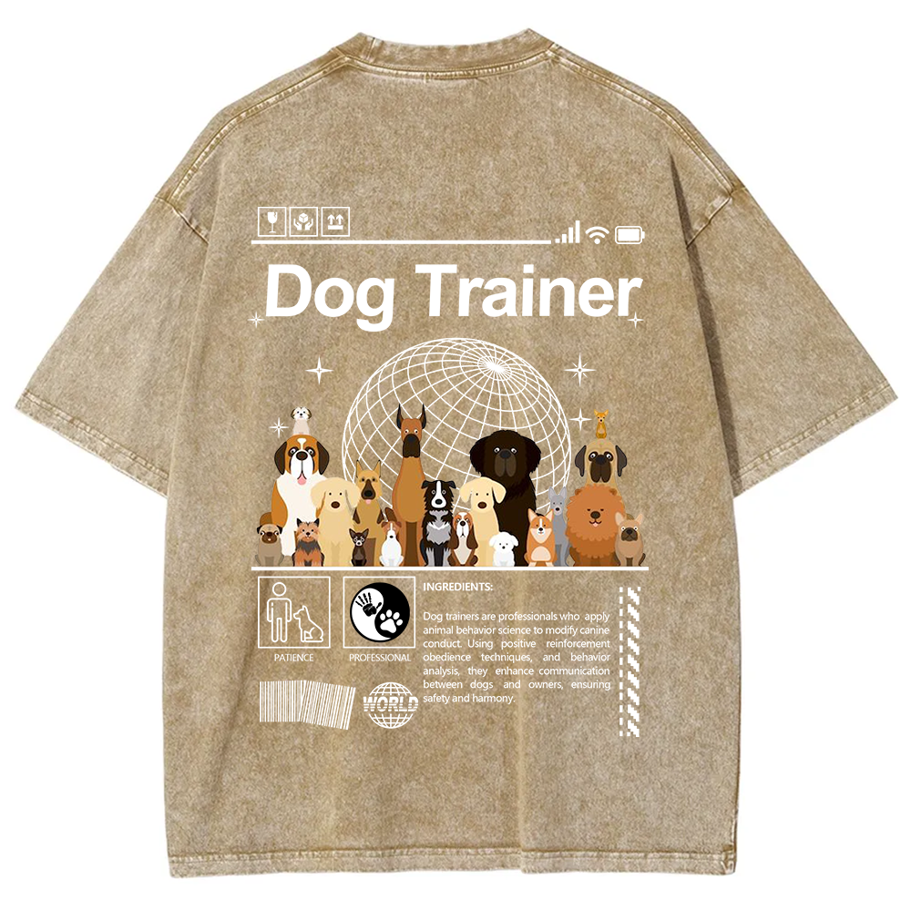 Dog Trainer Unisex Fit Washed T-Shirt