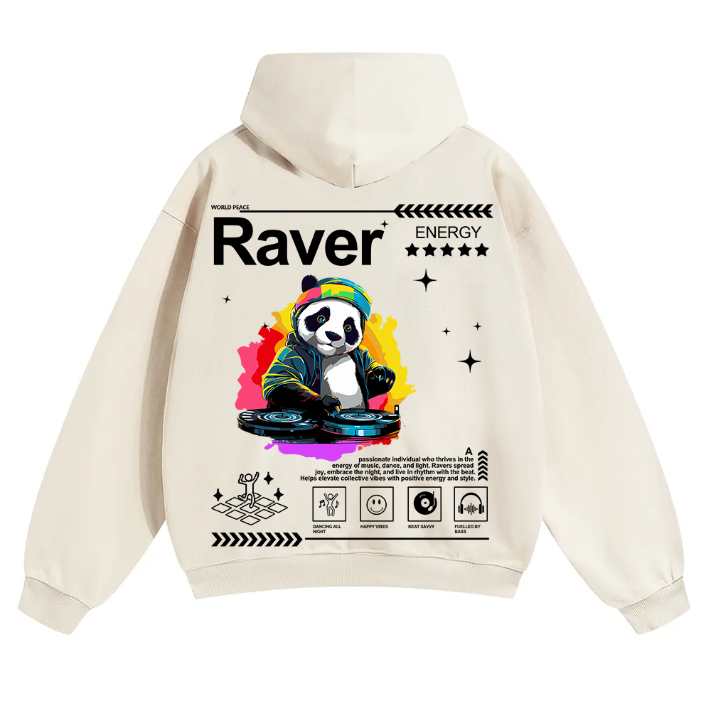 Raver Unisex Solid Color Hoodie wearishow