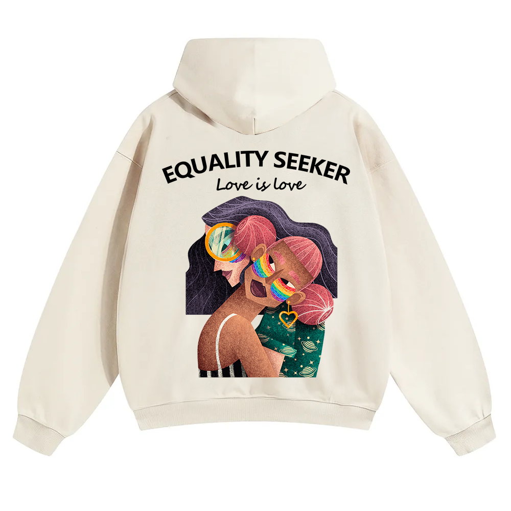 Equality Seeker Love Is Love Unisex Solid Color Hoodie wearishow