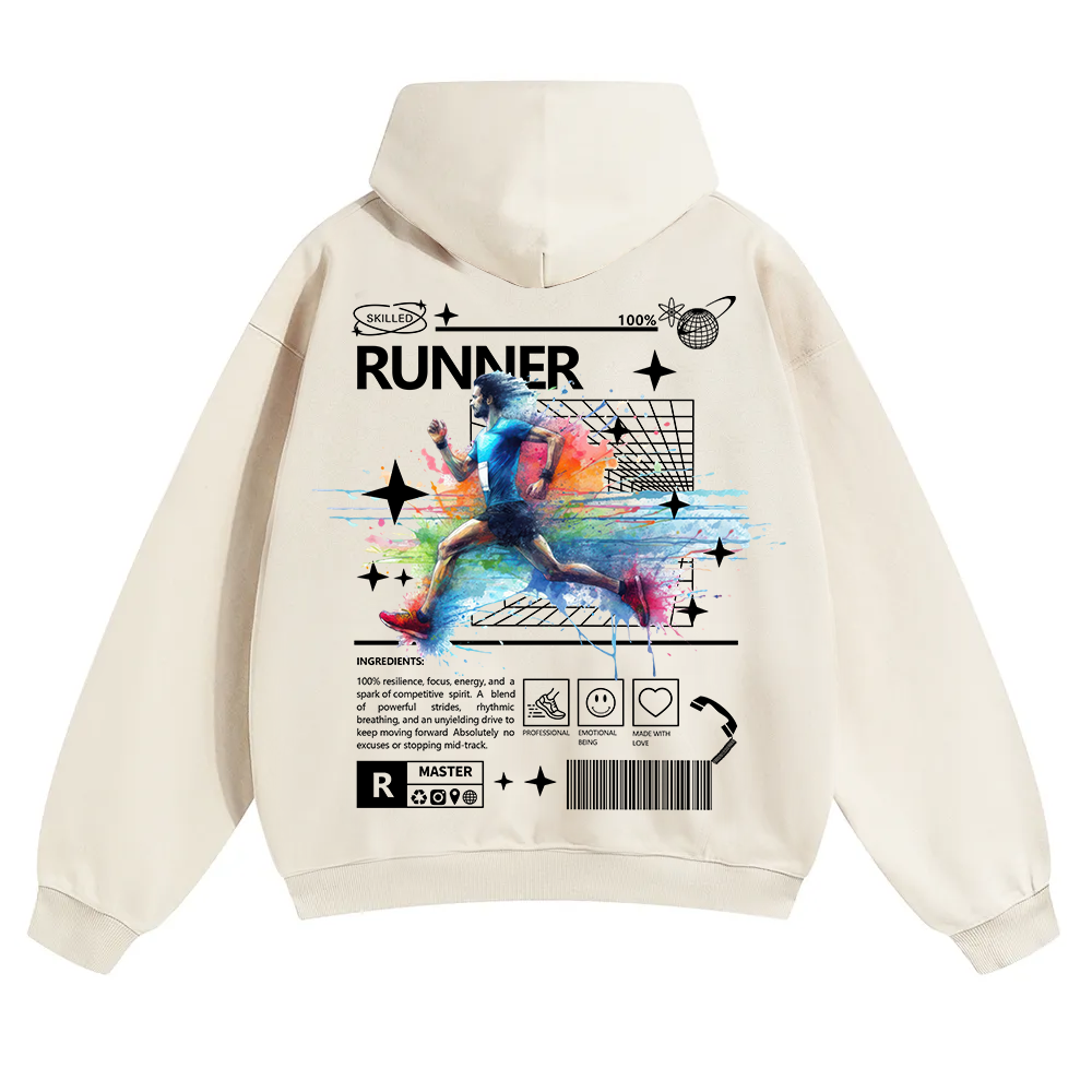 Runner Unisex Solid Color Hoodie wearishow