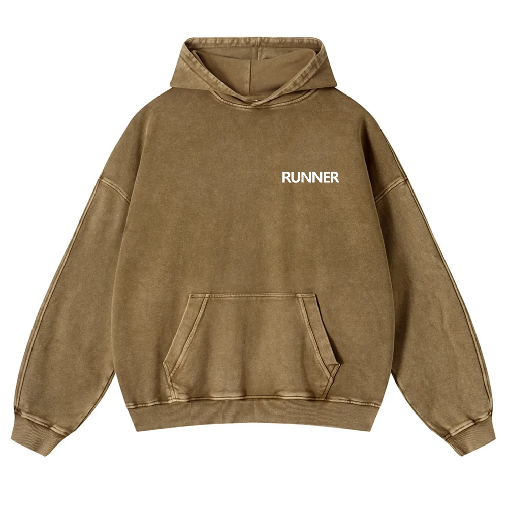 Runner Washed Hoodie wearishow