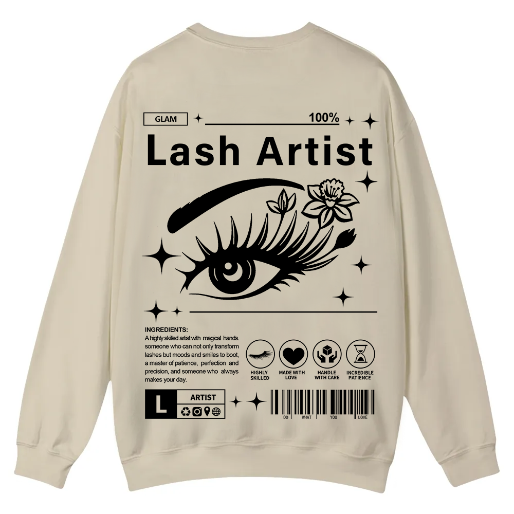 Lash Artist Casual Crewneck Sweatshirt wearishow