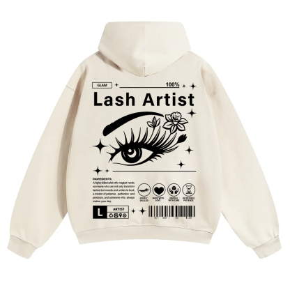 Lash Artist Unisex Solid Color Hoodie wearishow