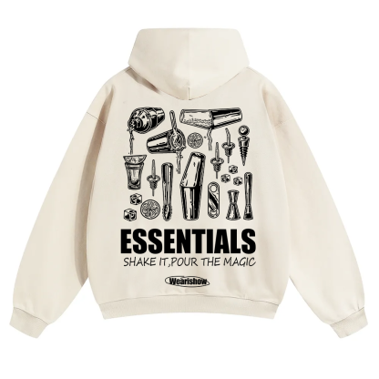 Bartender Essentials Unisex Solid Color Hoodie wearishow