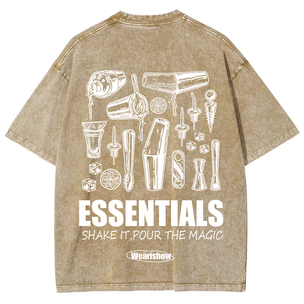 Bartender Essentials Unisex Fit Washed T-Shirt