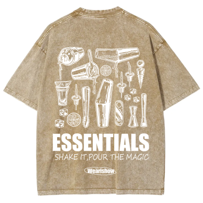 Bartender Essentials Unisex Fit Washed T-Shirt