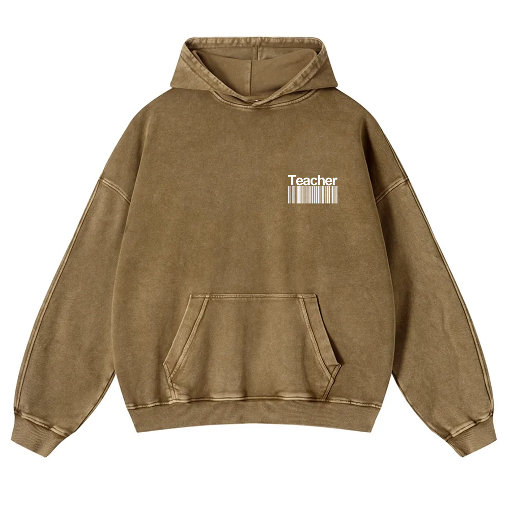 Teacher Washed Hoodie wearishow