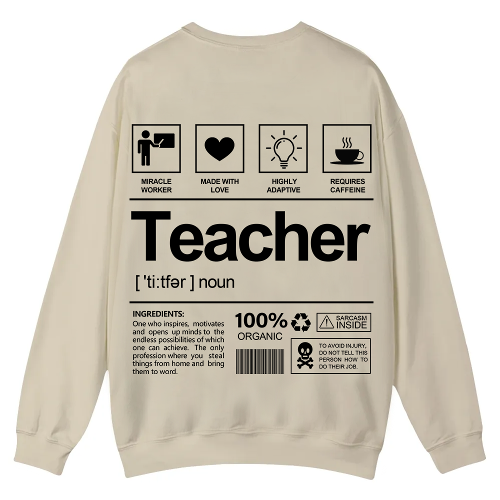Teacher Casual Crewneck Sweatshirt wearishow