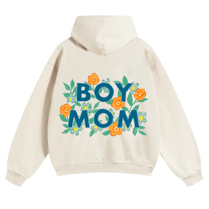 Boy Mom Unisex Solid Color Hoodie wearishow