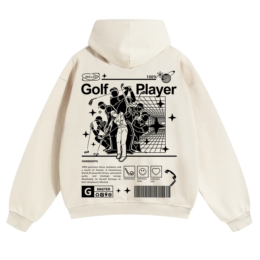 Golf Player Unisex Solid Color Hoodie wearishow