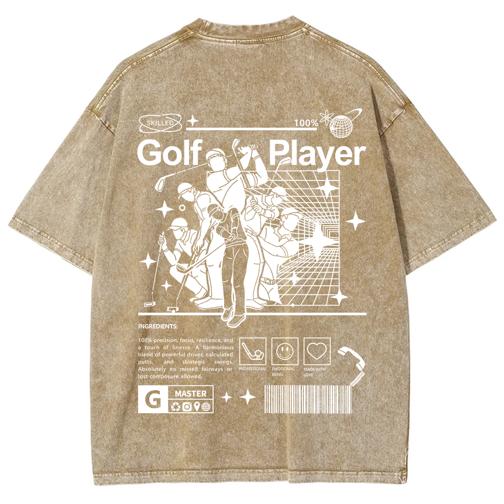 Golf Player Unisex Fit Washed T-Shirt