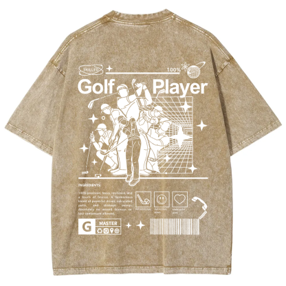 Golf Player Unisex Fit Washed T-Shirt