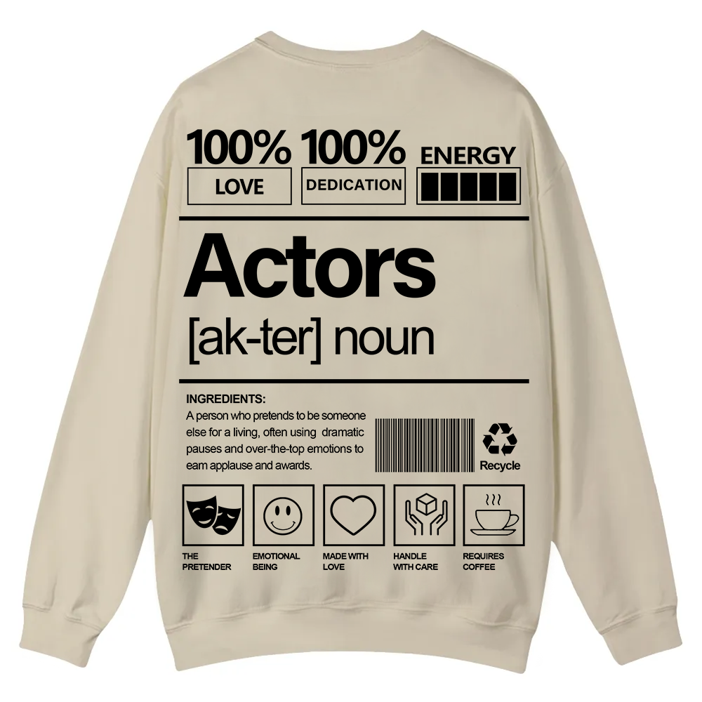 Actors Casual Crewneck Sweatshirt wearishow wearishow