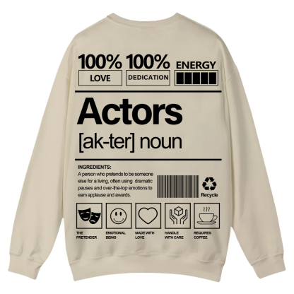 Actors Casual Crewneck Sweatshirt wearishow wearishow