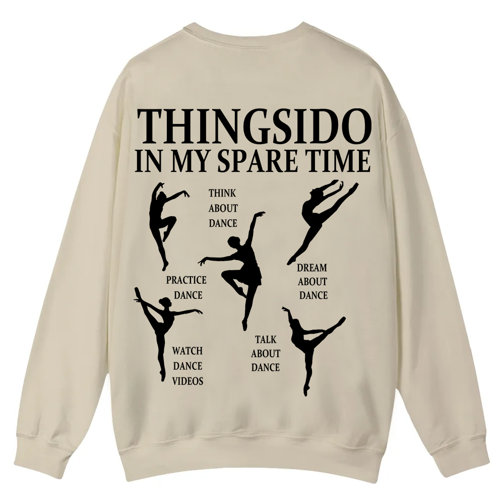 Thingsido In My Spare Time  Casual Crewneck Sweatshirt wearishow wearishow