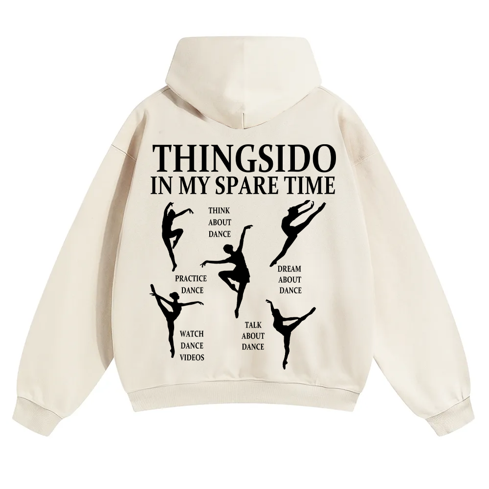 Thingsido In My Spare Time Unisex Solid Color Hoodie wearishow