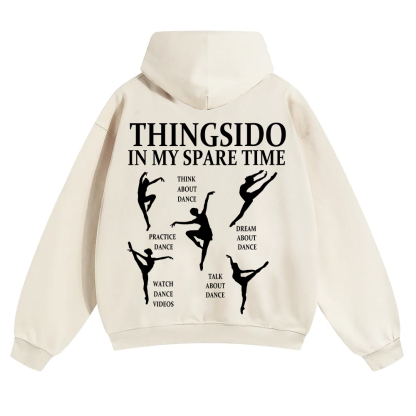 Thingsido In My Spare Time Unisex Solid Color Hoodie wearishow