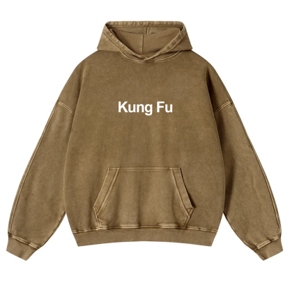 Kung Fu Washed Hoodie wearishow