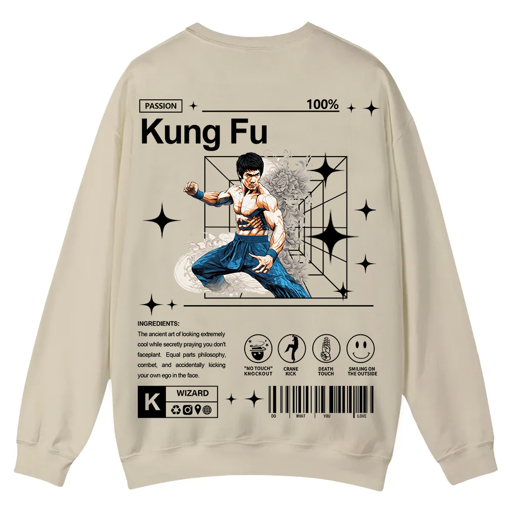 Kung Fu Casual Crewneck Sweatshirt wearishow wearishow