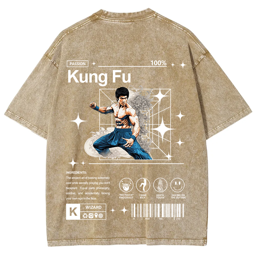 ThinKung Fu Unisex Fit Washed T-Shirt