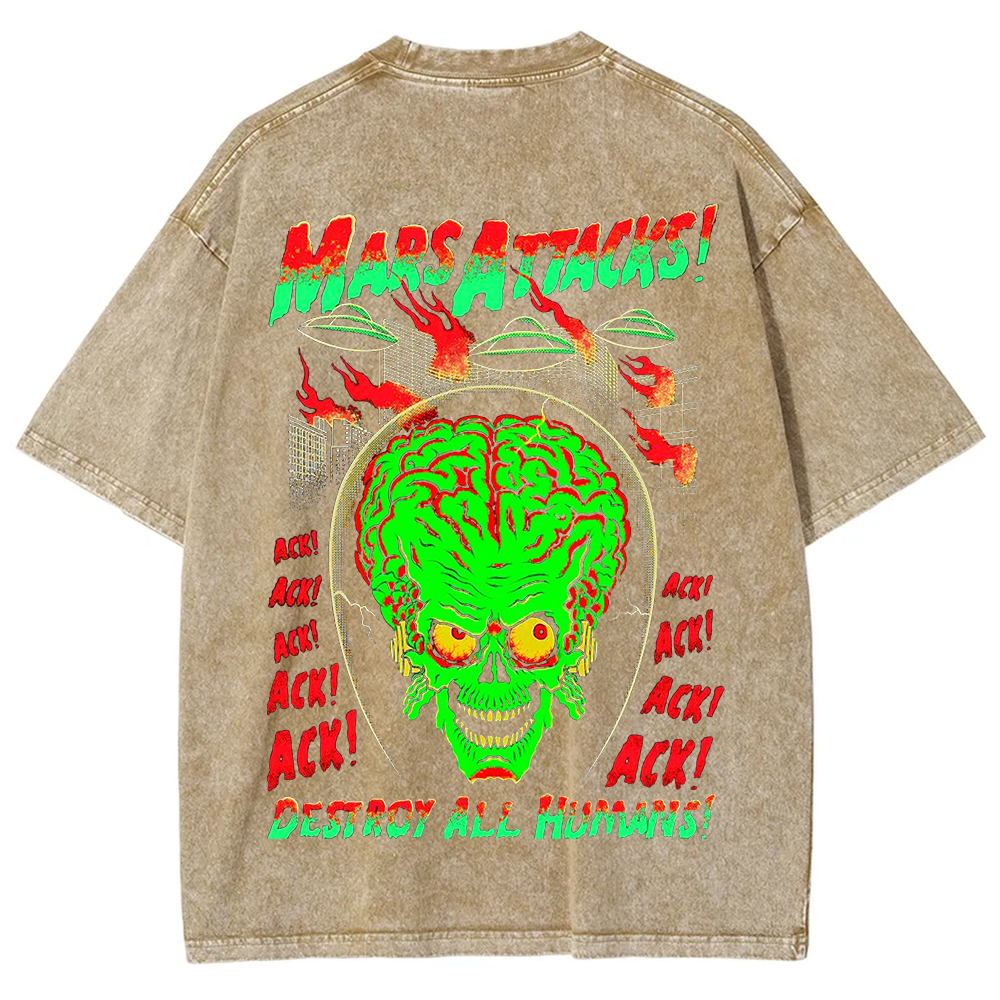 Unisex Vintage Washed Mars Attacks T-Shirt