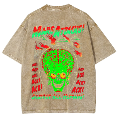 Unisex Vintage Washed Mars Attacks T-Shirt
