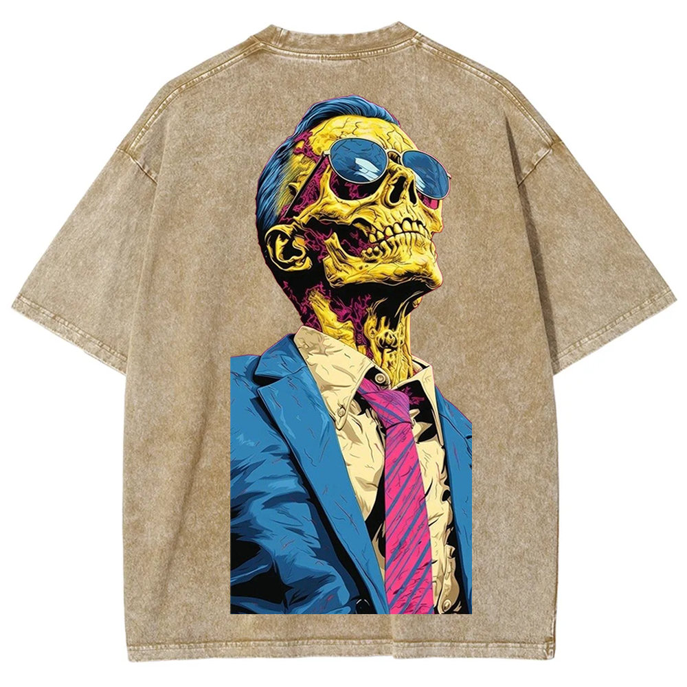 Unisex Fantasy Fashion Skull Art Illustration Printed Classic T-Shirt
