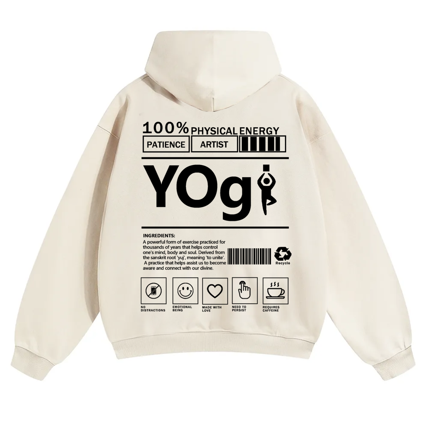 Yogi Solid Color Unisex Hoodie