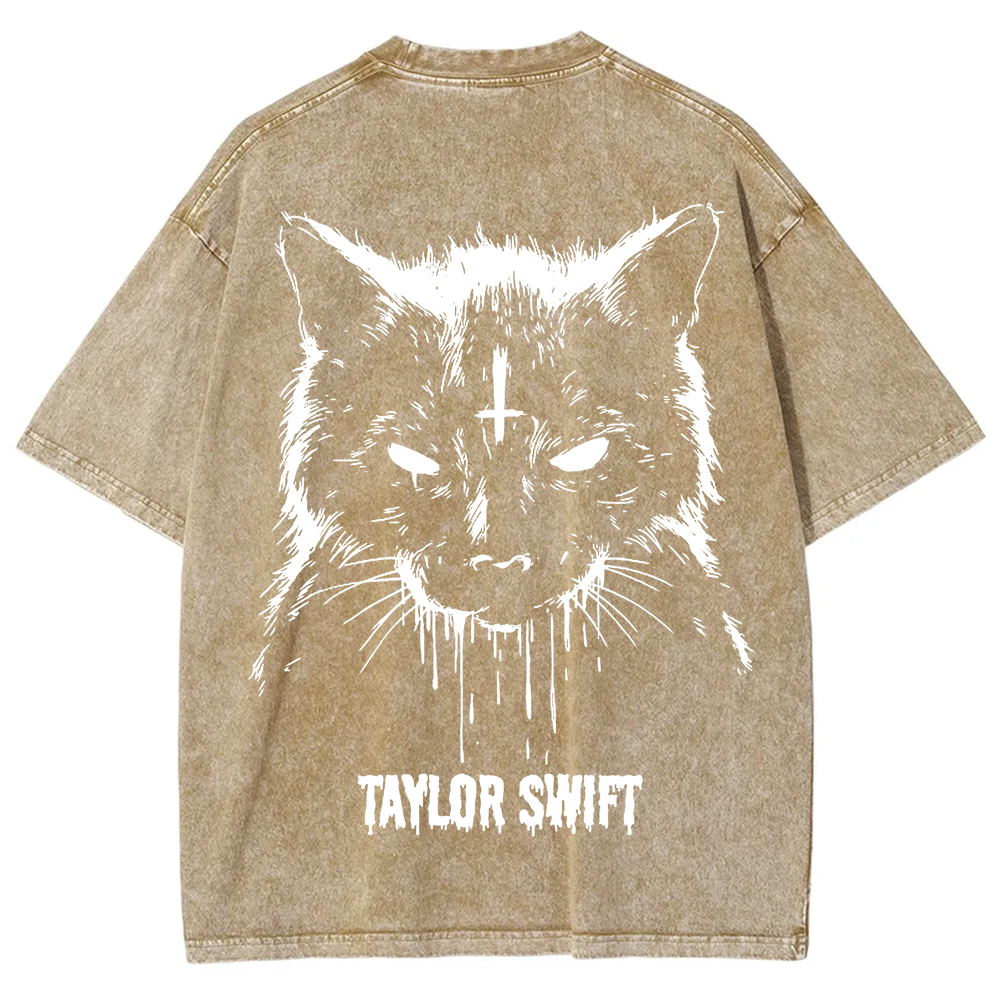 Unisex Vintage Washed Taylor Swift Singer T-Shirt