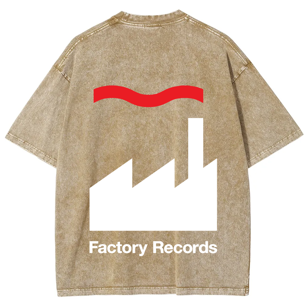 Unisex Factory Records Company Washed T-Shirt