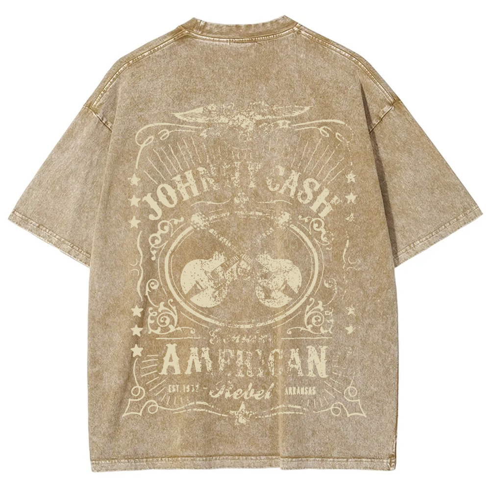Unisex Vintage Washed Johnny Cash T-shirt