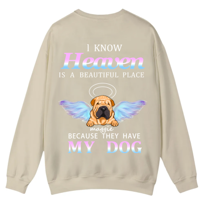 Heaven Is A Beautiful Place - Personalized Custom Unisex Casual Crewneck Sweatshirt