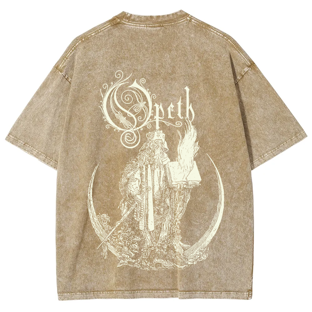 Unisex Vintage Washed Opeth Band T-Shirt