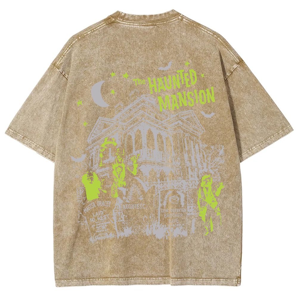 Unisex Vintage Washed The Haunted Mansion Movie T-Shirt