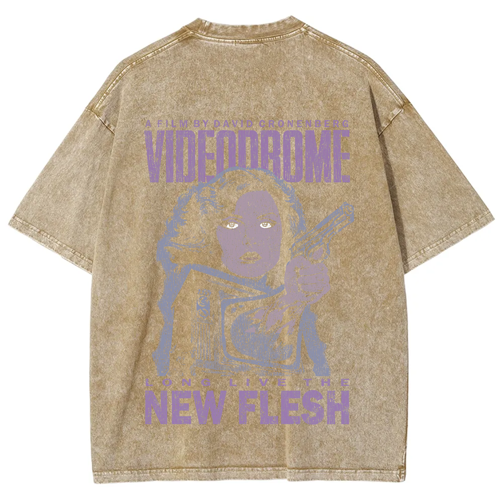 Unisex Vintage Washed Videodrome T-Shirt