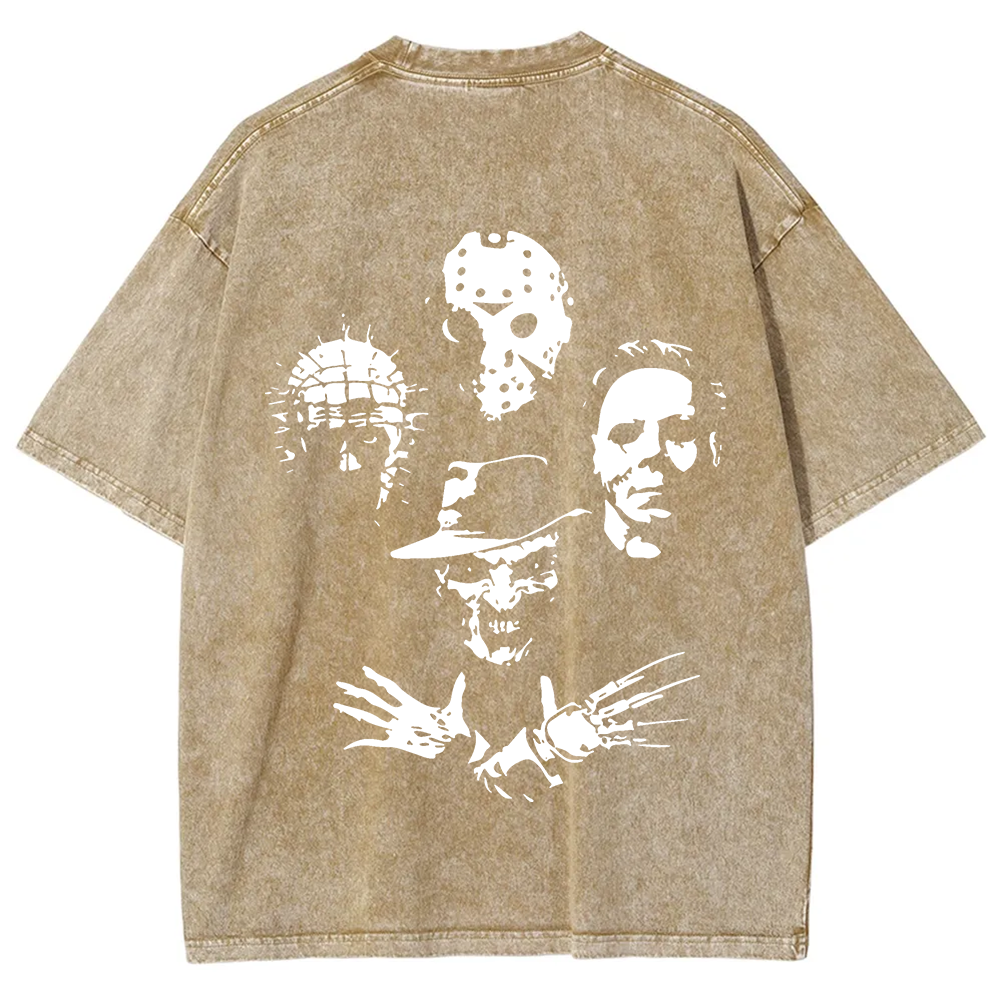 ?Horror Film t-Shirt Halloween Freddie Jason Hellraiser Grunge Rock Retro Black