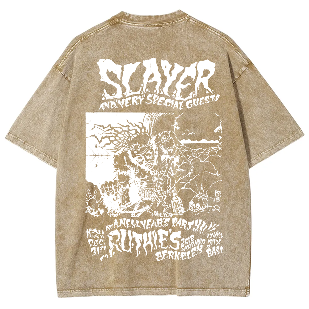Unisex Retro Slayer Poster Printed t-Shirt