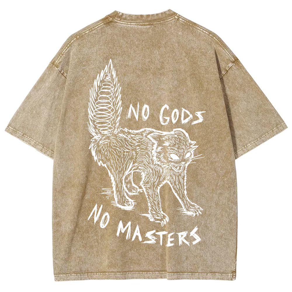 Unisex Vintage Washed No Gods No Masters t-Shirt