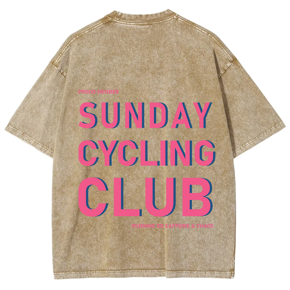 Sunday Cycling Club Unisex Fit Washed T-Shirt